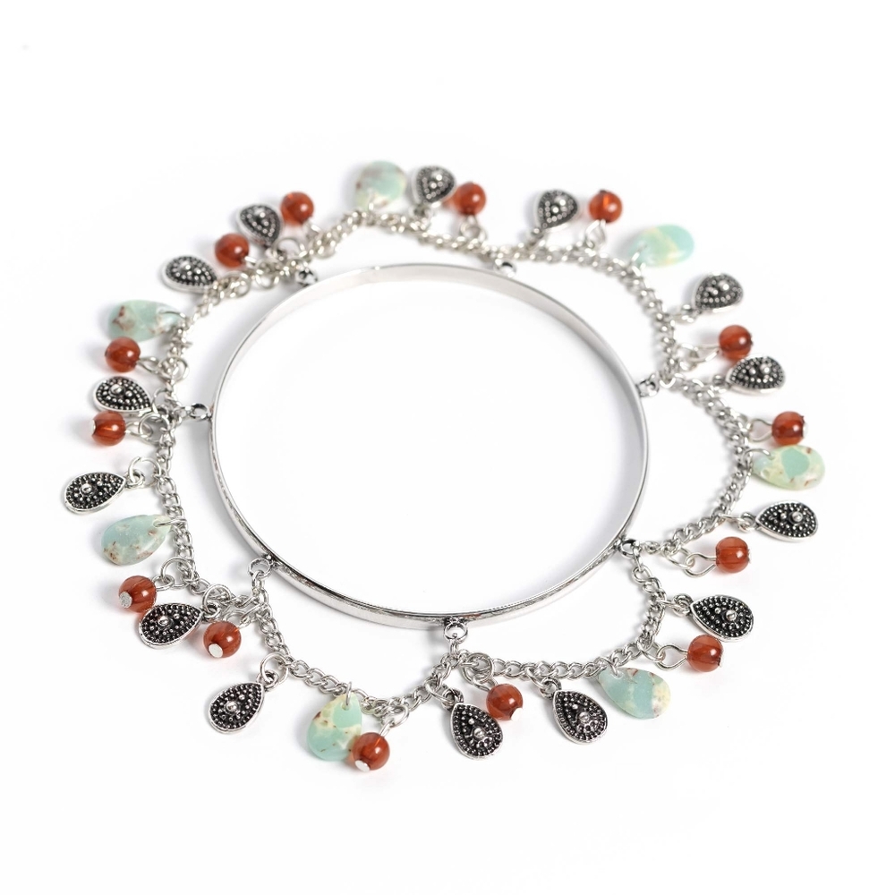 Down to Earth Dignity Blue Bracelet Silver Unique Vintage